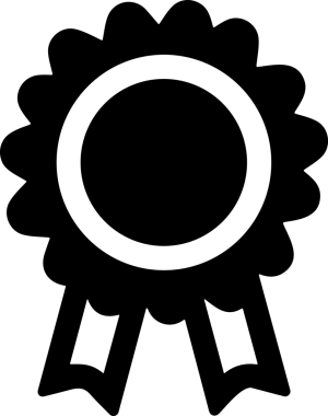 Kazanan Siyah ve Beyaz Logo Simgesi Markalaşma ve Tasarım için PNG Biçiminde