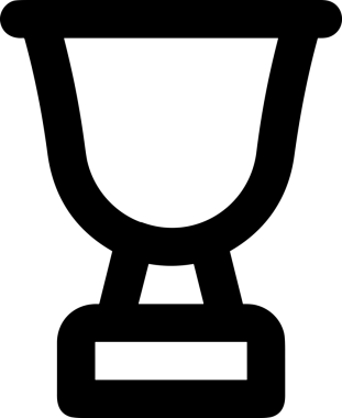 Kazanan Siyah ve Beyaz Logo Simgesi Markalaşma ve Tasarım için PNG Biçiminde