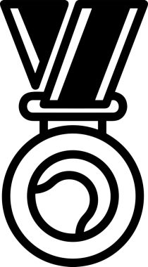 Kazanan Siyah ve Beyaz Logo Simgesi Markalaşma ve Tasarım için PNG Biçiminde