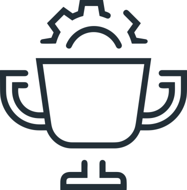 Kazanan Siyah ve Beyaz Logo Simgesi Markalaşma ve Tasarım için PNG Biçiminde