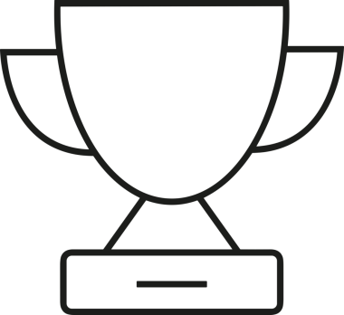 Kazanan Siyah ve Beyaz Logo Simgesi Markalaşma ve Tasarım için PNG Biçiminde