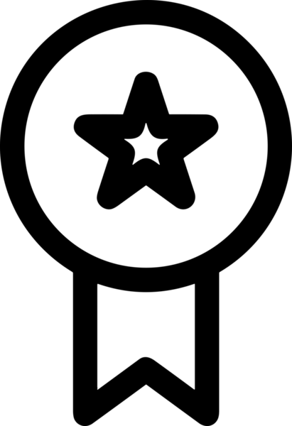 Kazanan Siyah ve Beyaz Logo Simgesi Markalaşma ve Tasarım için PNG Biçiminde