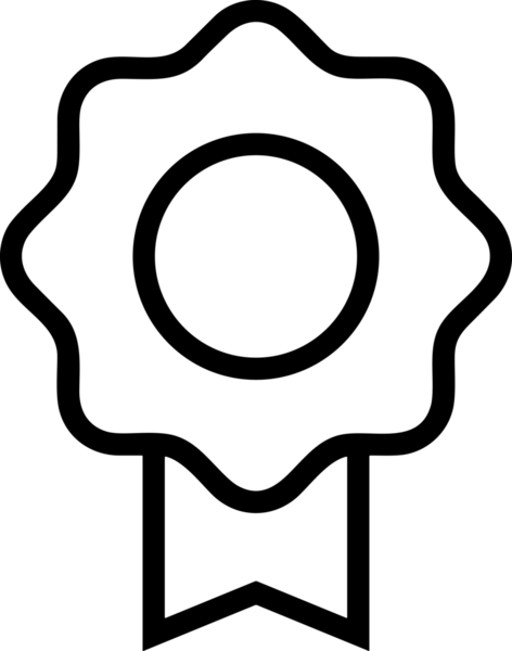 Kazanan Siyah ve Beyaz Logo Simgesi Markalaşma ve Tasarım için PNG Biçiminde