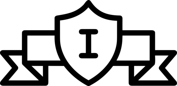 Kazanan Siyah ve Beyaz Logo Simgesi Markalaşma ve Tasarım için PNG Biçiminde