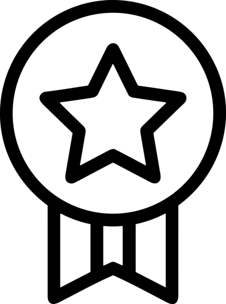 Kazanan Siyah ve Beyaz Logo Simgesi Markalaşma ve Tasarım için PNG Biçiminde