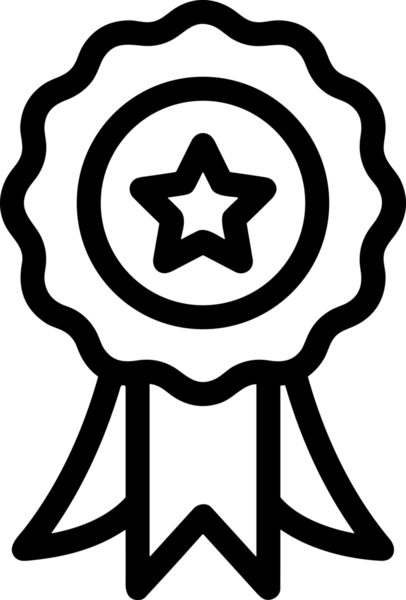 Kazanan Siyah ve Beyaz Logo Simgesi Markalaşma ve Tasarım için PNG Biçiminde