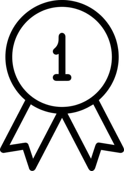 Kazanan Siyah ve Beyaz Logo Simgesi Markalaşma ve Tasarım için PNG Biçiminde