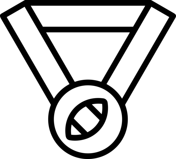 Kazanan Siyah ve Beyaz Logo Simgesi Markalaşma ve Tasarım için PNG Biçiminde