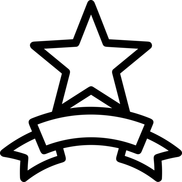 Kazanan Siyah ve Beyaz Logo Simgesi Markalaşma ve Tasarım için PNG Biçiminde