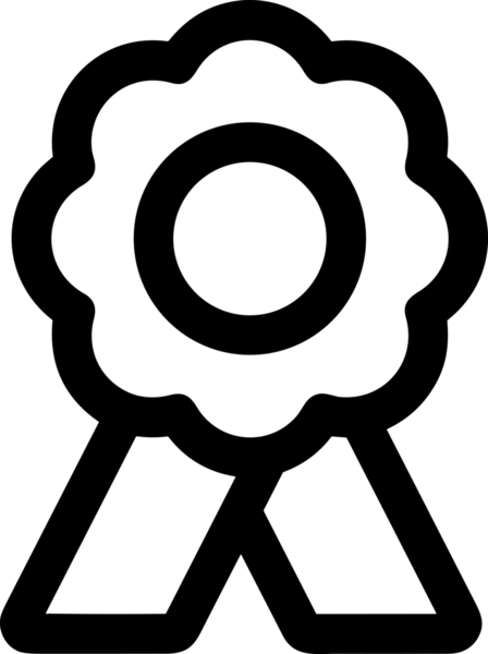 Kazanan Siyah ve Beyaz Logo Simgesi Markalaşma ve Tasarım için PNG Biçiminde