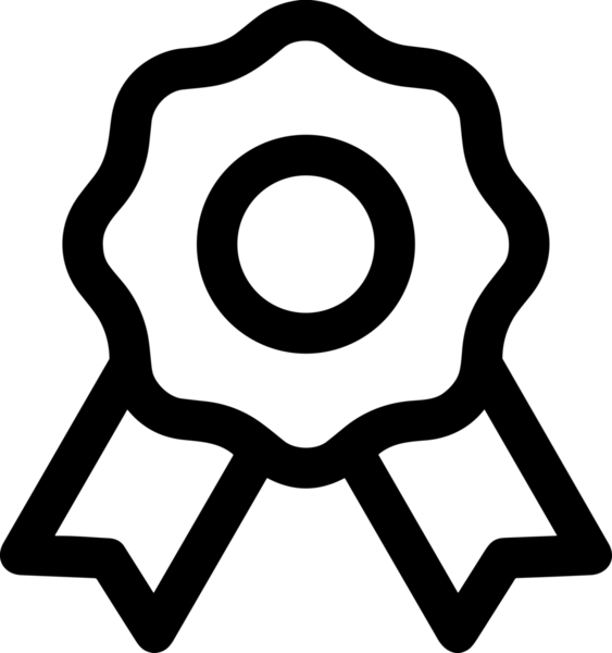 Kazanan Siyah ve Beyaz Logo Simgesi Markalaşma ve Tasarım için PNG Biçiminde
