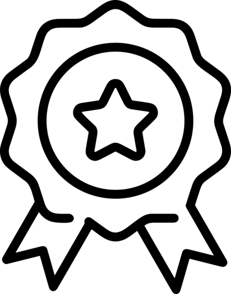 Kazanan Siyah ve Beyaz Logo Simgesi Markalaşma ve Tasarım için PNG Biçiminde