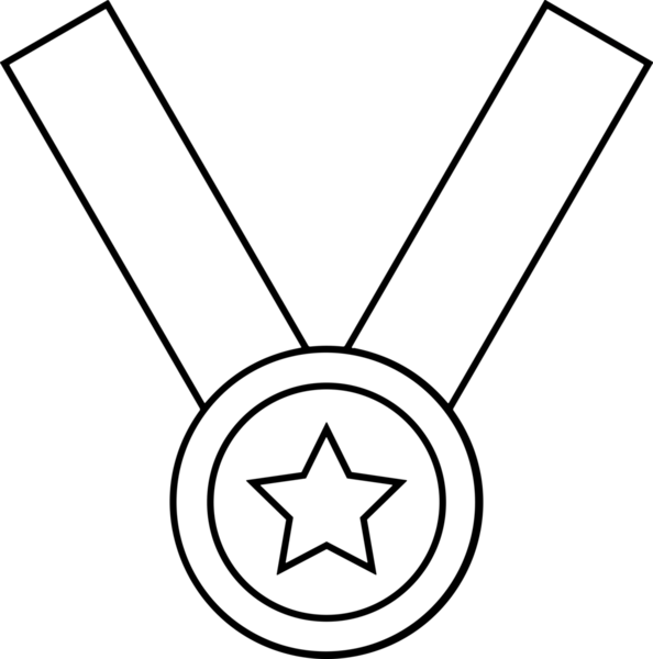 Kazanan Siyah ve Beyaz Logo Simgesi Markalaşma ve Tasarım için PNG Biçiminde