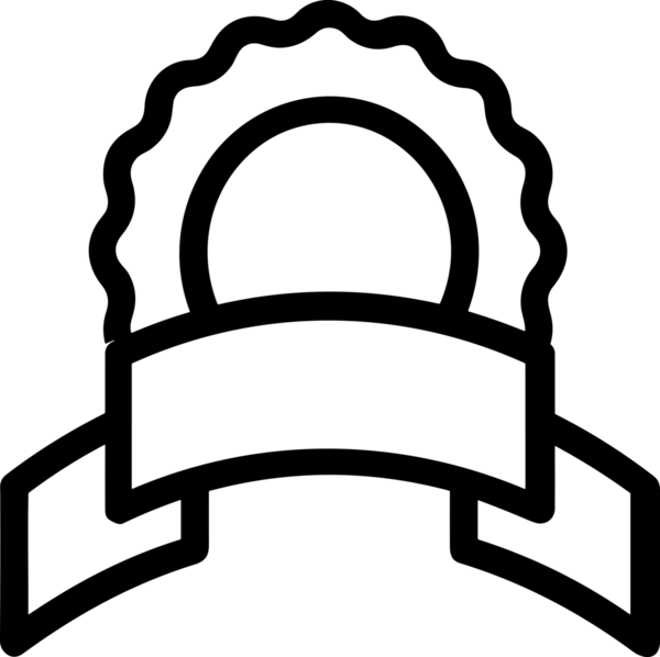 Kazanan Siyah ve Beyaz Logo Simgesi Markalaşma ve Tasarım için PNG Biçiminde