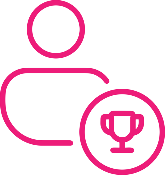 Kazanan Siyah ve Beyaz Logo Simgesi Markalaşma ve Tasarım için PNG Biçiminde