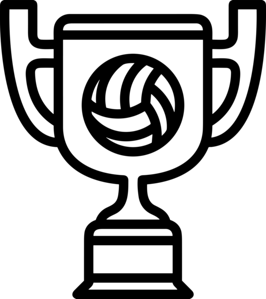 Kazanan Siyah ve Beyaz Logo Simgesi Markalaşma ve Tasarım için PNG Biçiminde