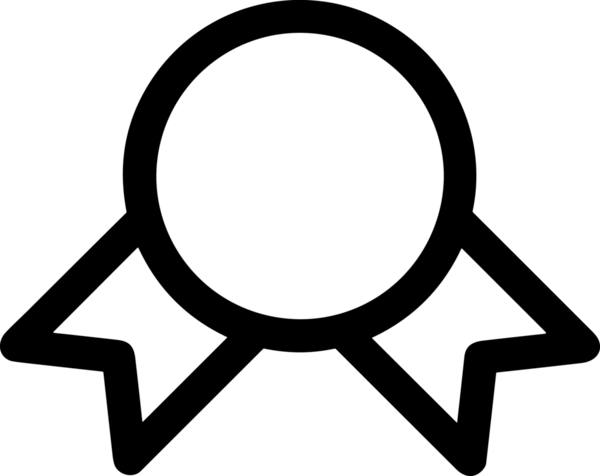 Kazanan Siyah ve Beyaz Logo Simgesi Markalaşma ve Tasarım için PNG Biçiminde