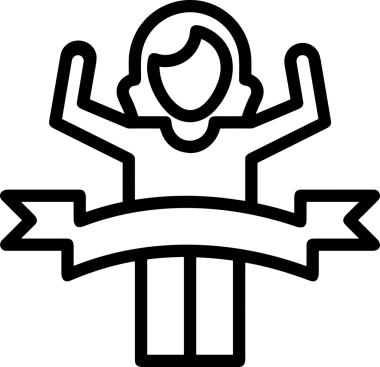 Kazanan Siyah ve Beyaz Logo Simgesi Markalaşma ve Tasarım için PNG Biçiminde