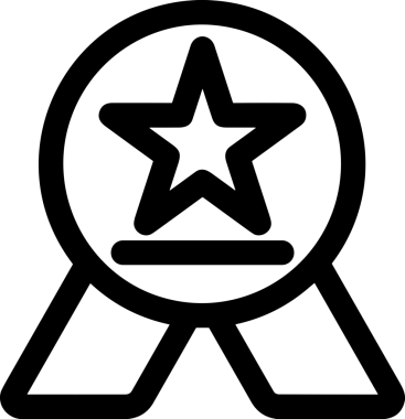 Kazanan Siyah ve Beyaz Logo Simgesi Markalaşma ve Tasarım için PNG Biçiminde