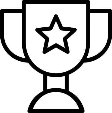 Kazanan Siyah ve Beyaz Logo Simgesi Markalaşma ve Tasarım için PNG Biçiminde