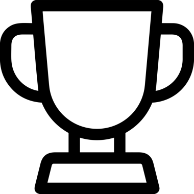 Kazanan Siyah ve Beyaz Logo Simgesi Markalaşma ve Tasarım için PNG Biçiminde