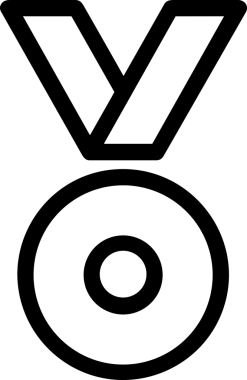 Kazanan Siyah ve Beyaz Logo Simgesi Markalaşma ve Tasarım için PNG Biçiminde