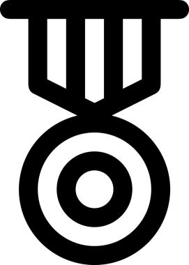 Kazanan Siyah ve Beyaz Logo Simgesi Markalaşma ve Tasarım için PNG Biçiminde