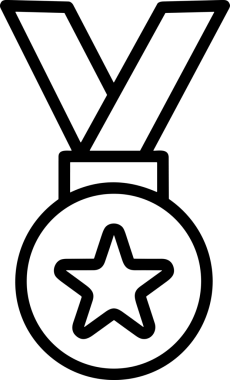 Kazanan Siyah ve Beyaz Logo Simgesi Markalaşma ve Tasarım için PNG Biçiminde