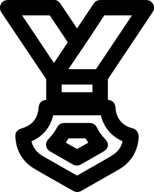 Kazanan Siyah ve Beyaz Logo Simgesi Markalaşma ve Tasarım için PNG Biçiminde