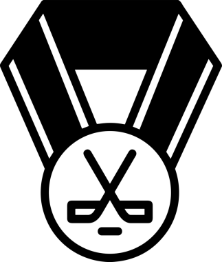 Kazanan Siyah ve Beyaz Logo Simgesi Markalaşma ve Tasarım için PNG Biçiminde