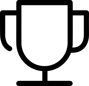 Kazanan Siyah ve Beyaz Logo Simgesi Markalaşma ve Tasarım için PNG Biçiminde
