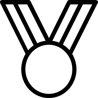 Kazanan Siyah ve Beyaz Logo Simgesi Markalaşma ve Tasarım için PNG Biçiminde