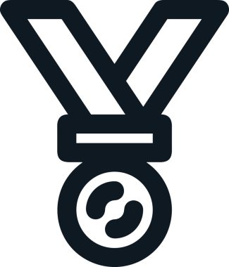 Kazanan Siyah ve Beyaz Logo Simgesi Markalaşma ve Tasarım için PNG Biçiminde