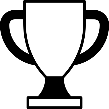 Kazanan Siyah ve Beyaz Logo Simgesi Markalaşma ve Tasarım için PNG Biçiminde