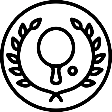 Kazanan Siyah ve Beyaz Logo Simgesi Markalaşma ve Tasarım için PNG Biçiminde