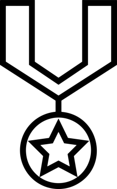 Kazanan Siyah ve Beyaz Logo Simgesi Markalaşma ve Tasarım için PNG Biçiminde