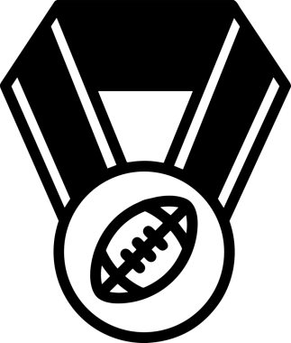 Kazanan Siyah ve Beyaz Logo Simgesi Markalaşma ve Tasarım için PNG Biçiminde