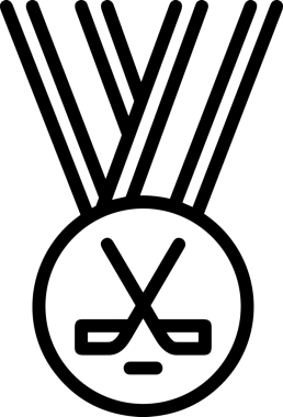 Kazanan Siyah ve Beyaz Logo Simgesi Markalaşma ve Tasarım için PNG Biçiminde