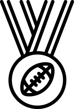 Kazanan Siyah ve Beyaz Logo Simgesi Markalaşma ve Tasarım için PNG Biçiminde