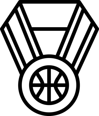 Kazanan Siyah ve Beyaz Logo Simgesi Markalaşma ve Tasarım için PNG Biçiminde