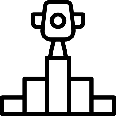 Kazanan Siyah ve Beyaz Logo Simgesi Markalaşma ve Tasarım için PNG Biçiminde