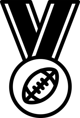 Kazanan Siyah ve Beyaz Logo Simgesi Markalaşma ve Tasarım için PNG Biçiminde