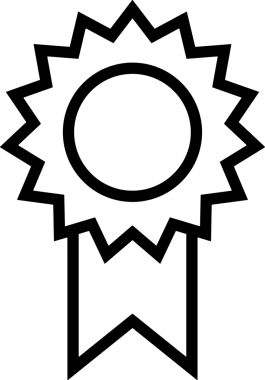 Kazanan Siyah ve Beyaz Logo Simgesi Markalaşma ve Tasarım için PNG Biçiminde
