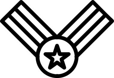 Kazanan Siyah ve Beyaz Logo Simgesi Markalaşma ve Tasarım için PNG Biçiminde