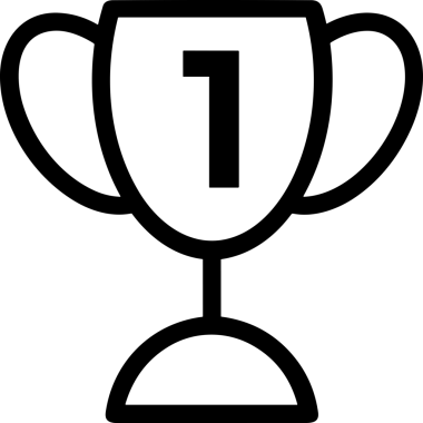 Kazanan Siyah ve Beyaz Logo Simgesi Markalaşma ve Tasarım için PNG Biçiminde