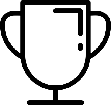Kazanan Siyah ve Beyaz Logo Simgesi Markalaşma ve Tasarım için PNG Biçiminde