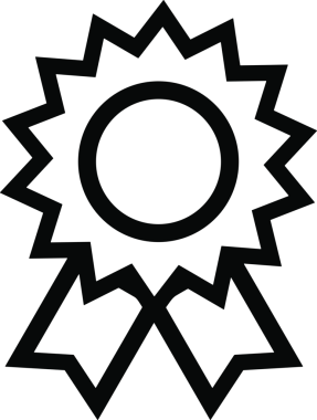 Kazanan Siyah ve Beyaz Logo Simgesi Markalaşma ve Tasarım için PNG Biçiminde