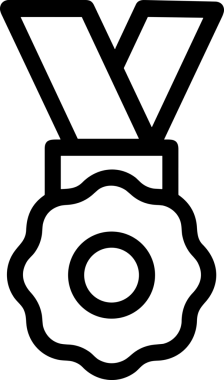 Kazanan Siyah ve Beyaz Logo Simgesi Markalaşma ve Tasarım için PNG Biçiminde