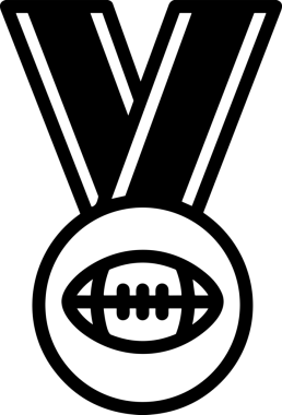 Kazanan Siyah ve Beyaz Logo Simgesi Markalaşma ve Tasarım için PNG Biçiminde