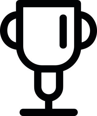 Kazanan Siyah ve Beyaz Logo Simgesi Markalaşma ve Tasarım için PNG Biçiminde